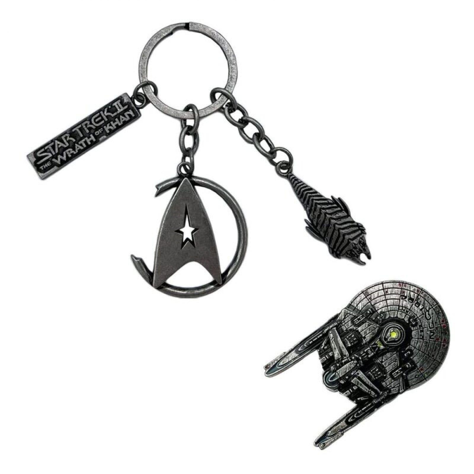 Star Trek II: Wrath Of Khan CHS Keychain and Pin Set
