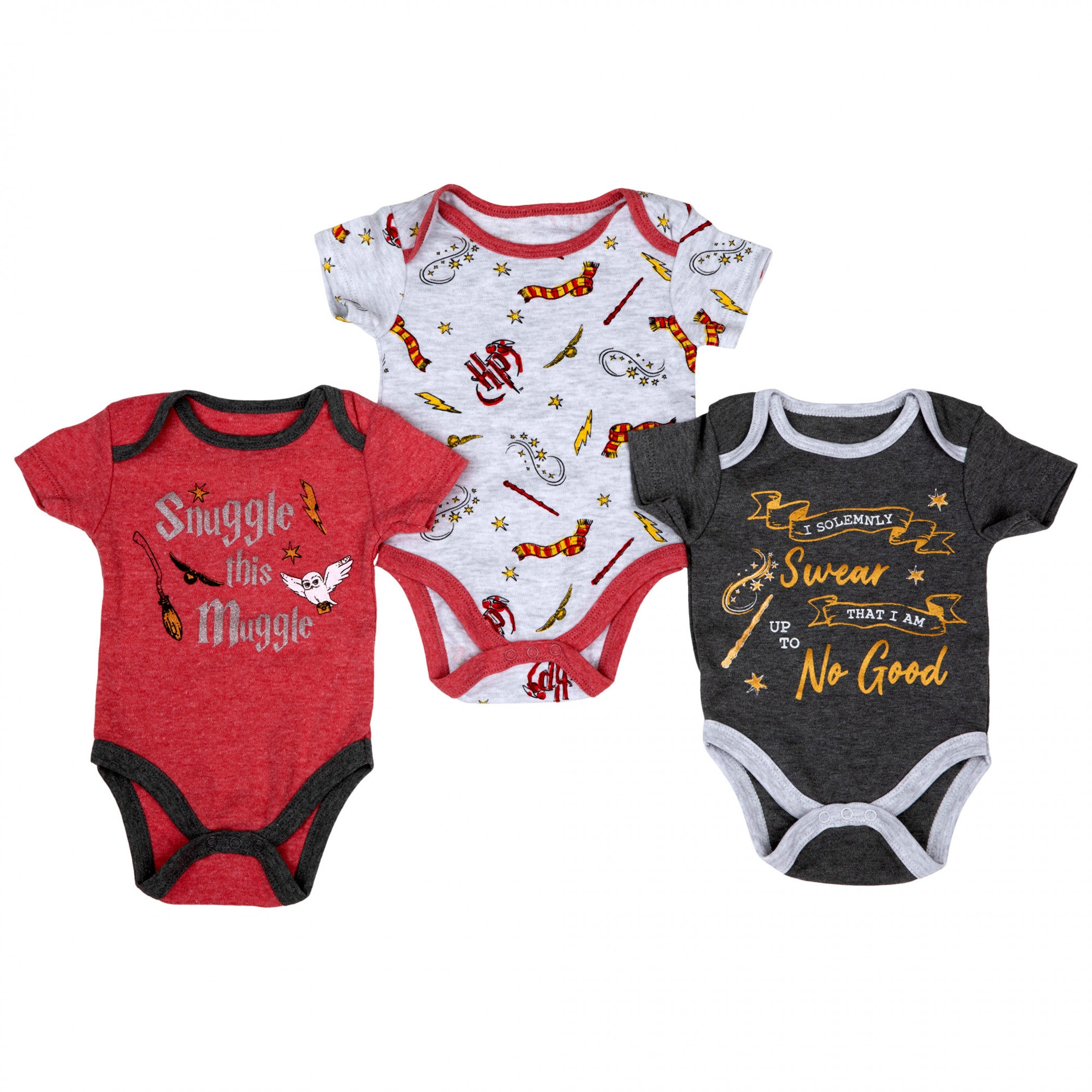 Harry Potter Wizard Magic Infant Bodysuit 3-Pack