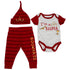 Harry Potter I'm A Keeper Hogwarts 3-Piece Bodysuit Set & Cap