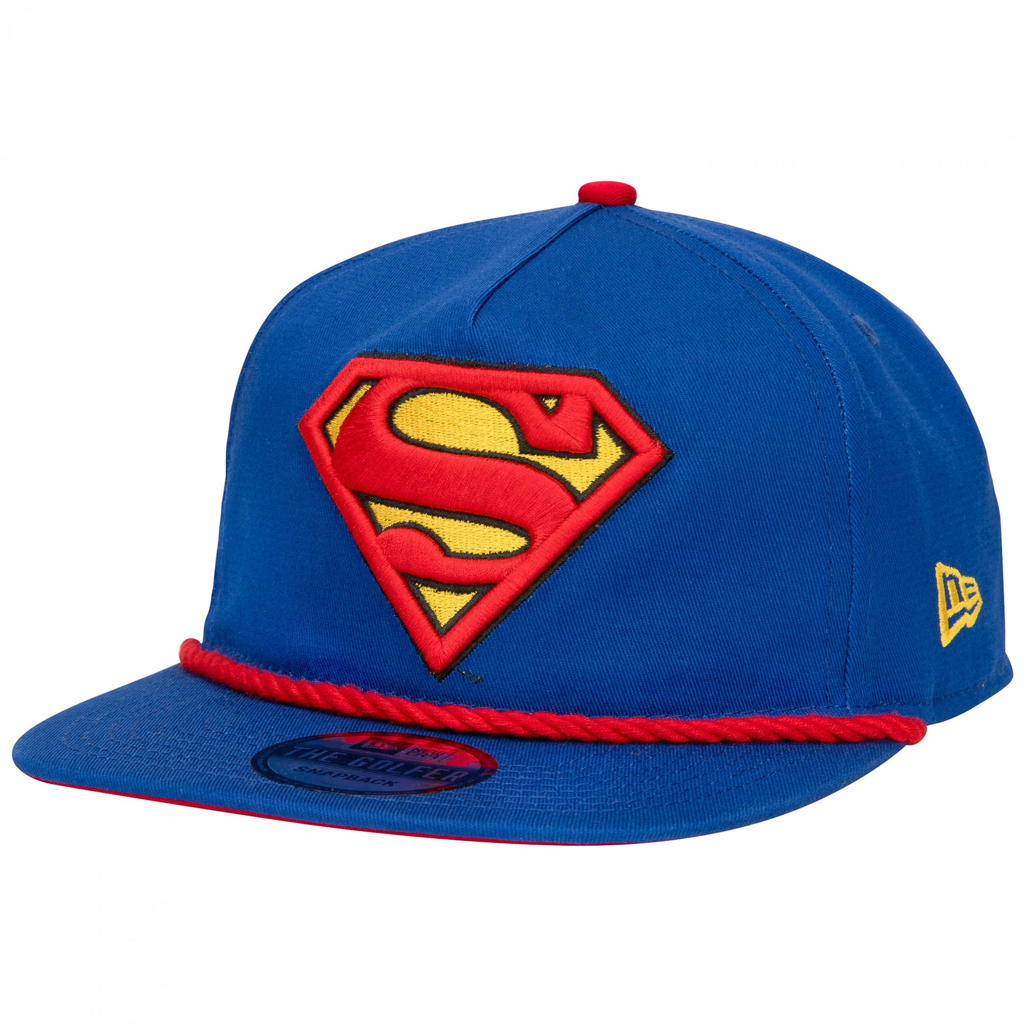 Superman Logo Blue Colorway New Era Adjustable Golfer Rope Hat