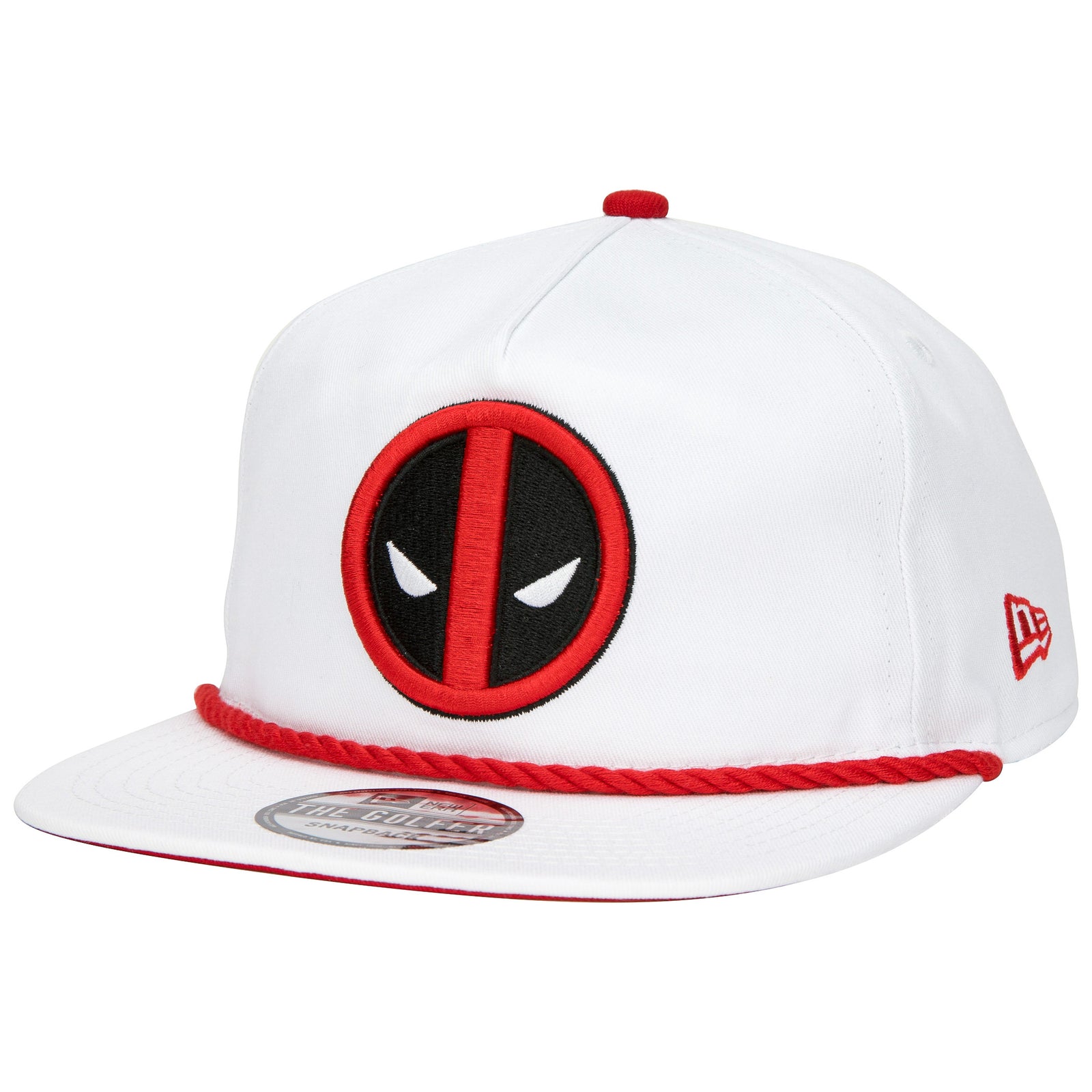 Deadpool Logo White Colorway New Era Adjustable Golfer Rope Hat