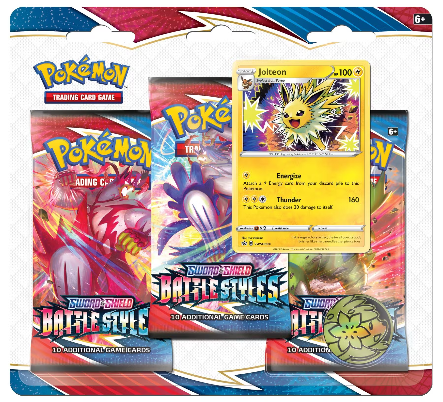 Pokemon Sword & Shield Battle Styles 3 Booster Pack Blister