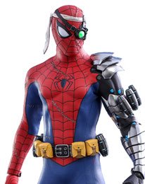 Spider-Man Videogame Masterpiece Action Figure 1/6 Cyborg Spider-Man Suit 2021 Toy Fair Exclusive