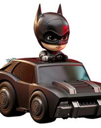 The Batman Cosbaby Mini Figure Set Batman & Batmobile 12 cm