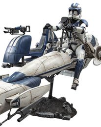 Star Wars The Clone Wars Action Figure 1/6 Heavy Weapons Clone Trooper & BARC Speeder with Sidecar 30 cm