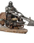 Star Wars The Mandalorian Deluxe Art Scale Statue 1/10 Mandalorian on Speederbike 18 cm