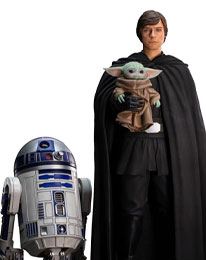Star Wars The Mandalorian Legacy Replica Statue 1/4 Luke Skywalker, R2-D2 & Grogu 54 cm