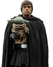 Star Wars The Mandalorian Art Scale Statue 1/10 Luke Skywalker and Grogu 21 cm