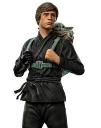 Star Wars Book of Boba Fett Art Scale Statue 1/10 Luke Skywalker & Grogu Training 20 cm