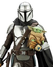 Star Wars The Mandalorian ARTFX Statue 1/10 Mandalorian & Grogu with Beskar Staff 18 cm