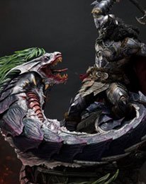 Dark Nights: Metal Statue Batman Versus Joker Dragon Deluxe Ver. 87 cm
