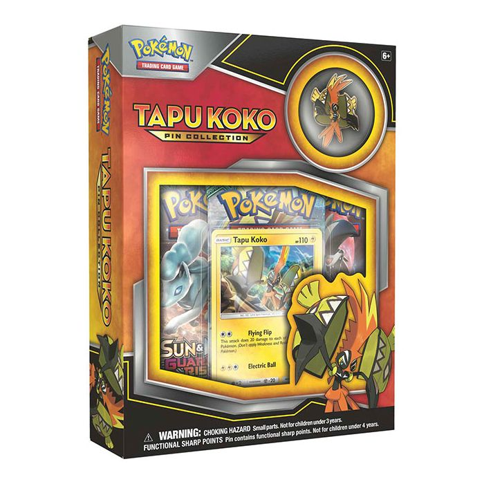 Pokemon Tapu Koko Pin Collection Box