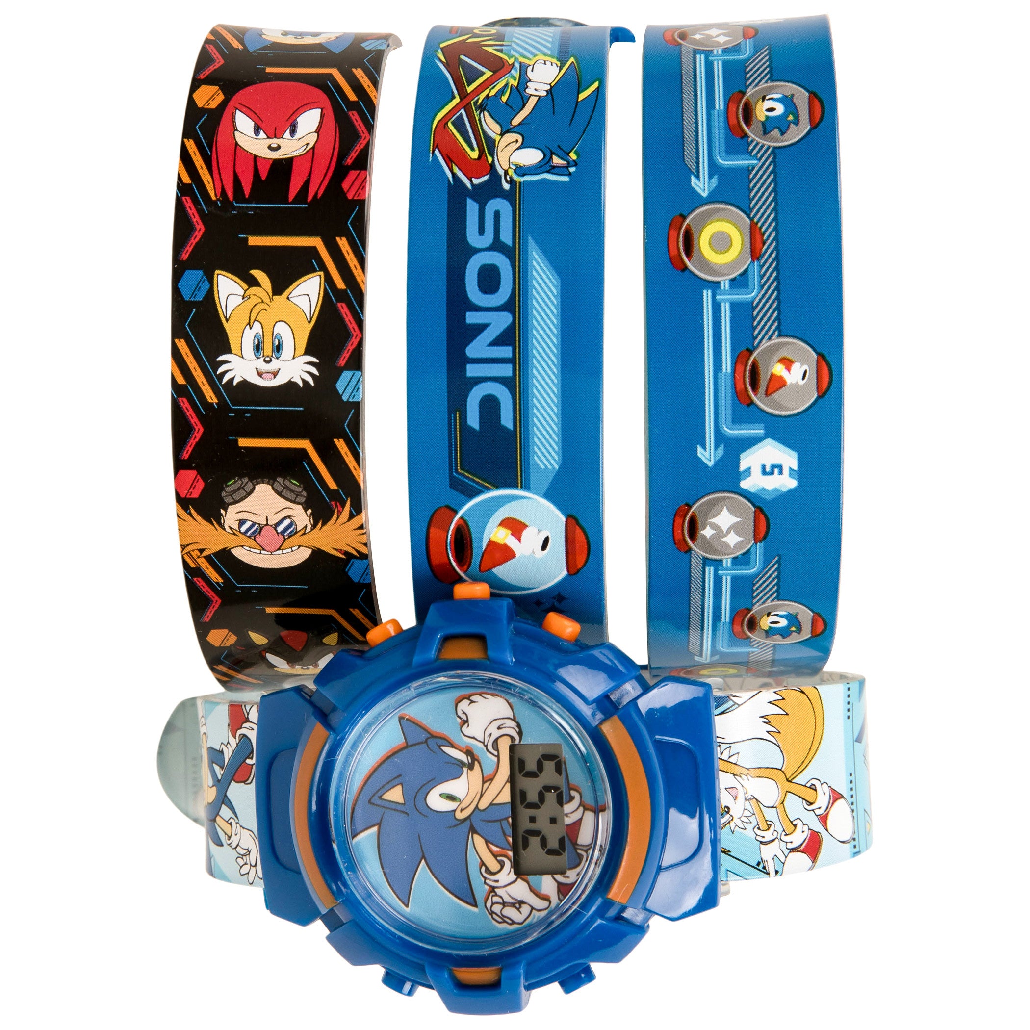 Sonic the Hedgehog Kid's Interchangeable Flashing LCD Watch Set