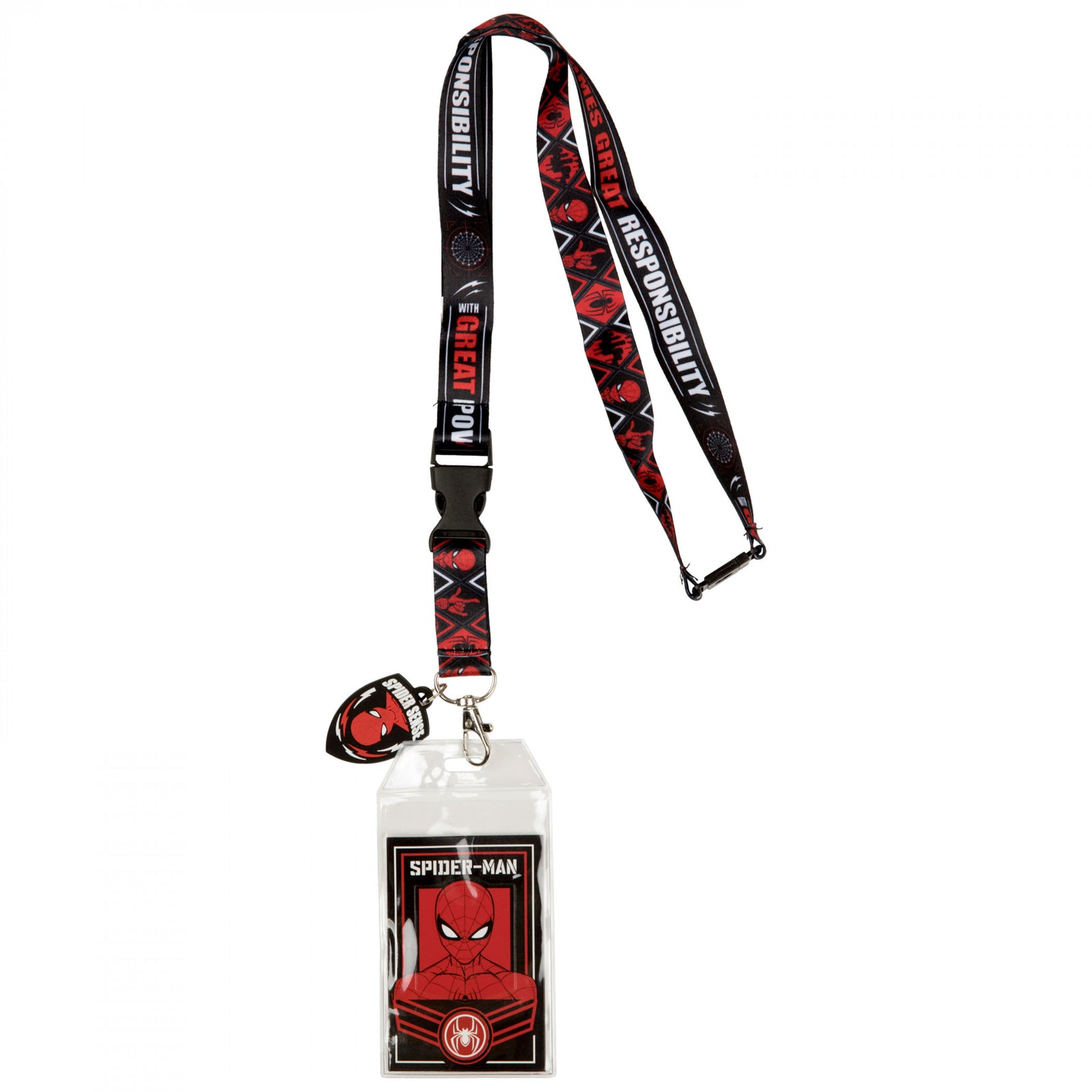 Spider-Man Great Power Great Responsibility Lanyard w/ Rubber Charm