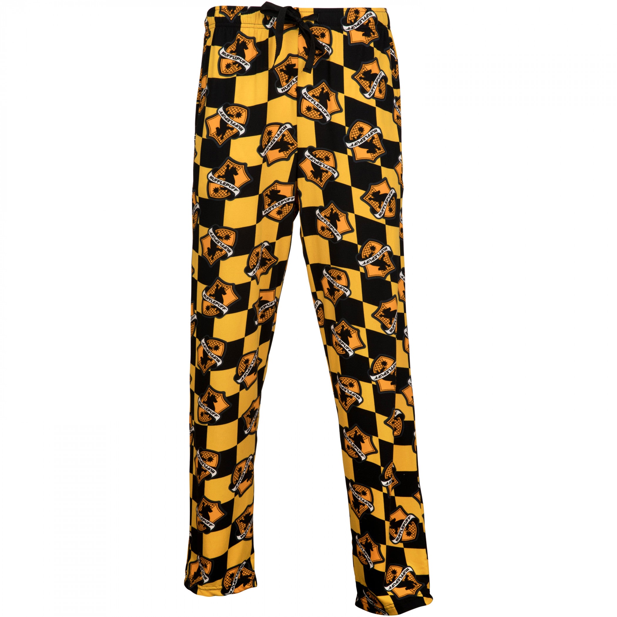 Harry Potter Hufflepuff House Crest Checkered Sleep Pants