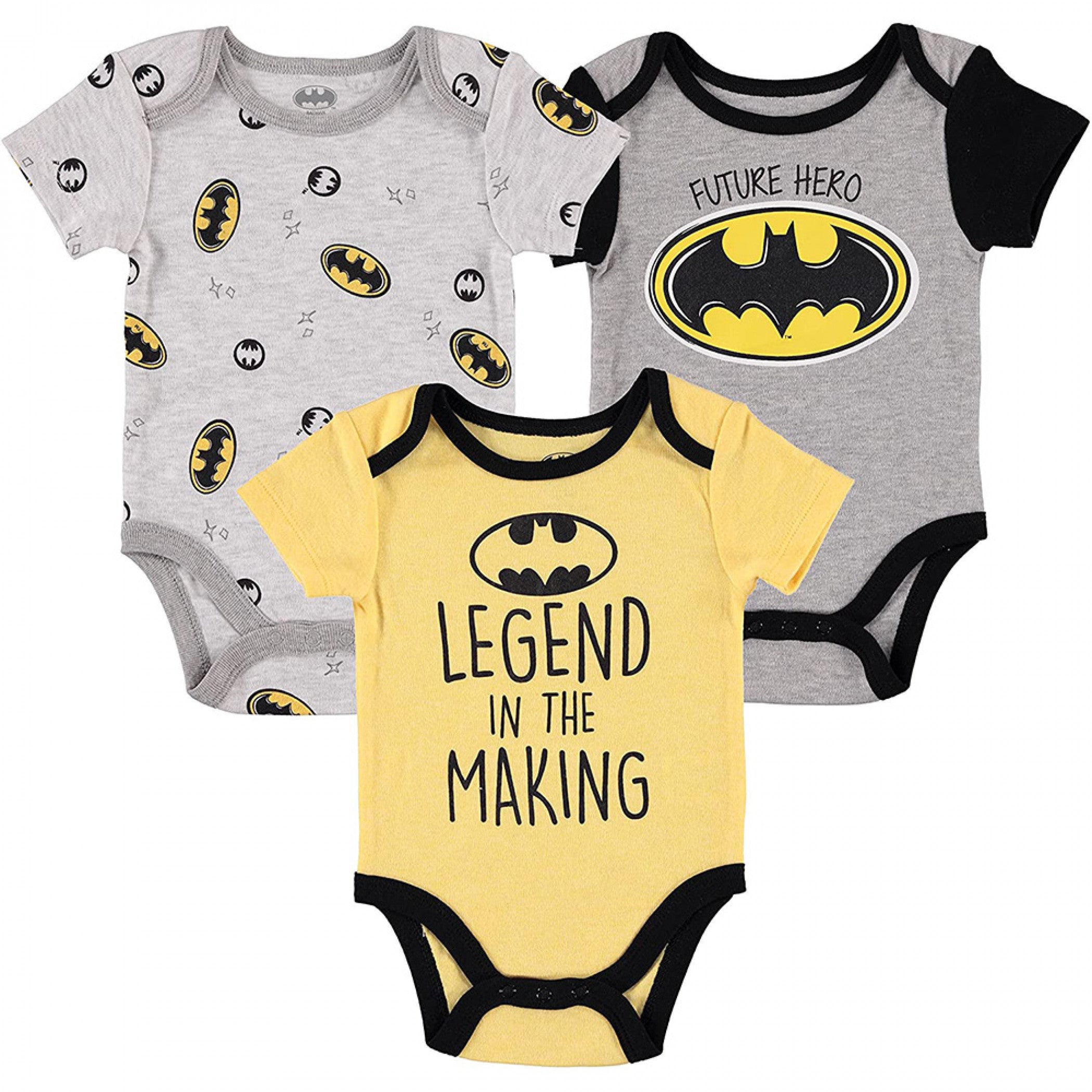 Batman Legend in the Making Infant Bodysuit 3-Pack