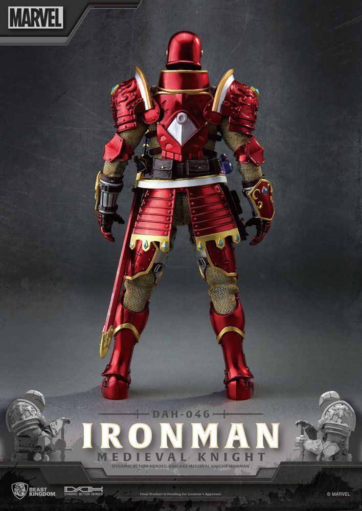 Marvel Dynamic 8ction Heroes Action Figure 1/9 Medieval Knight Iron Man 20 cm