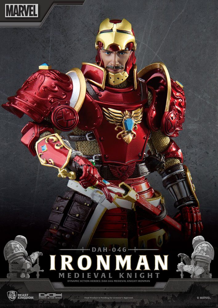 Marvel Dynamic 8ction Heroes Action Figure 1/9 Medieval Knight Iron Man 20 cm