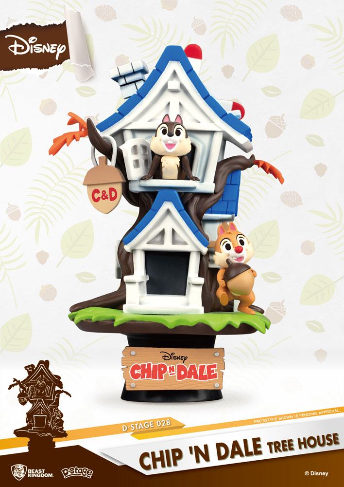 Disney Summer Series D-Stage PVC Diorama Chip 'n Dale Tree House 16 cm
