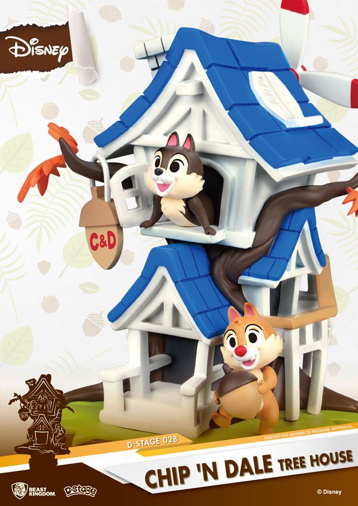 Disney Summer Series D-Stage PVC Diorama Chip 'n Dale Tree House 16 cm