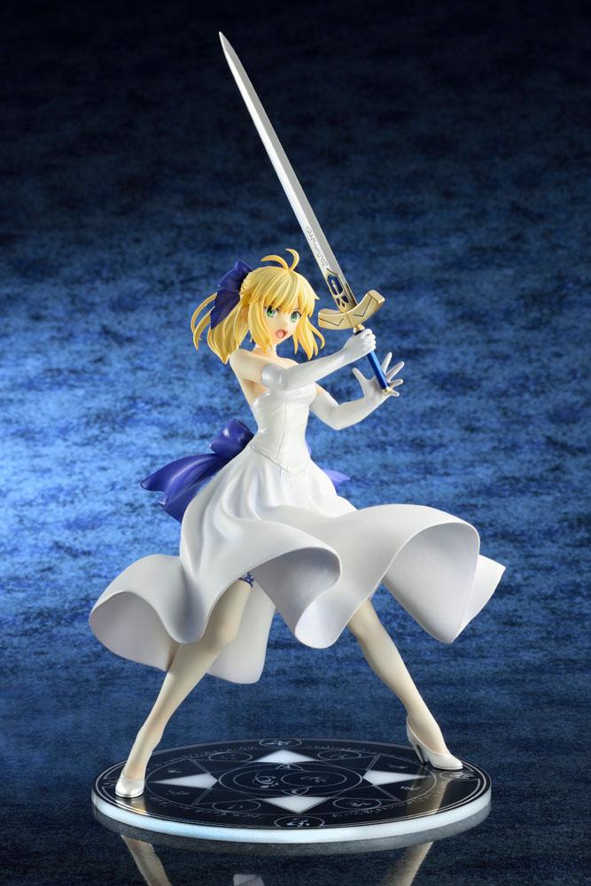 Fate/Stay Night Unlimited Blade Works PVC Statue 1/8 Saber White Dress Renewal Version 20 cm