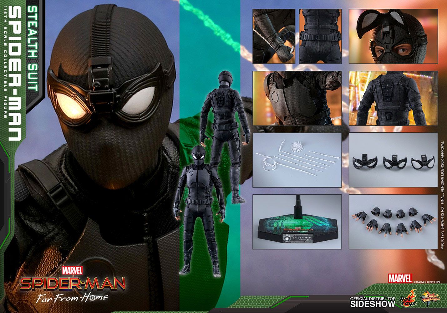 Spider-Man: Far From Home Movie Masterpiece Action Figure 1/6 Spider-Man (Stealth Suit) 29 cm