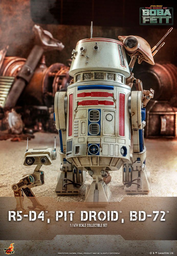 Star Wars The Mandalorian Action Figures 1/6 R5-D4, Pit Droid, & BD-72