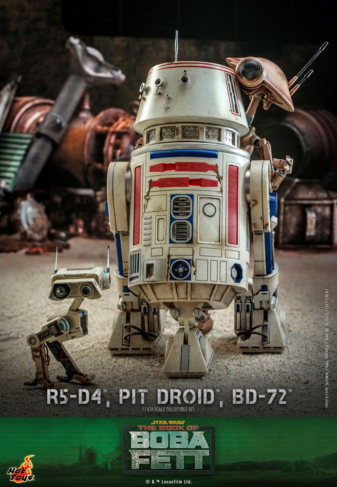 Star Wars The Mandalorian Action Figures 1/6 R5-D4, Pit Droid, & BD-72