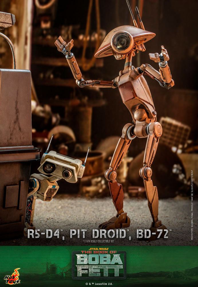 Star Wars The Mandalorian Action Figures 1/6 R5-D4, Pit Droid, & BD-72