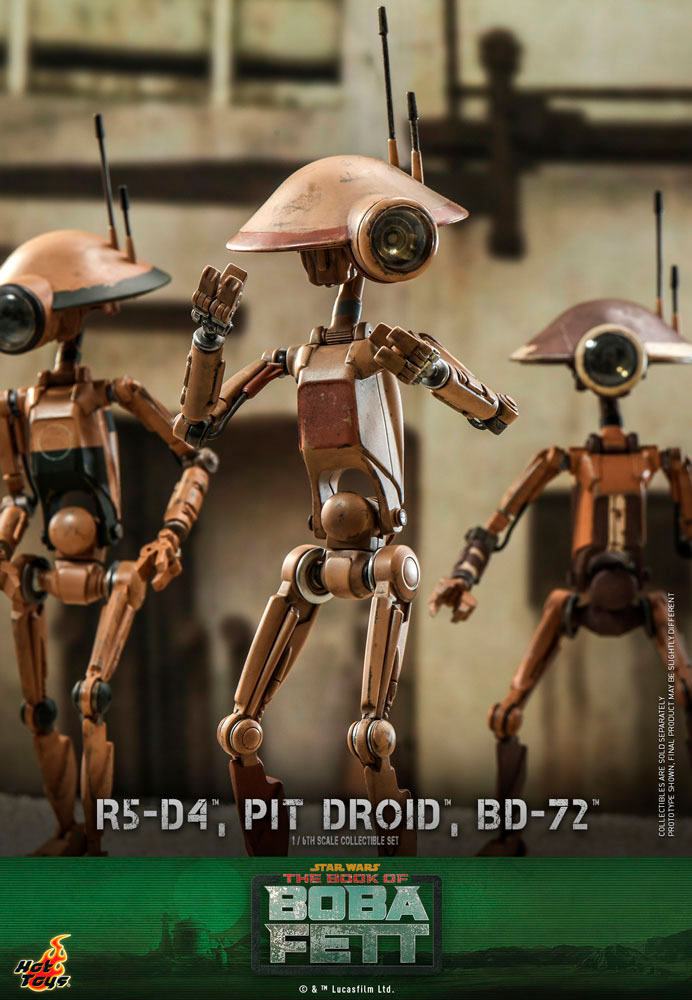 Star Wars The Mandalorian Action Figures 1/6 R5-D4, Pit Droid, & BD-72