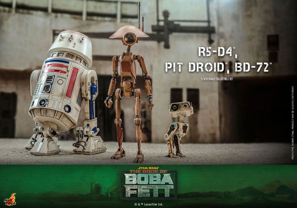 Star Wars The Mandalorian Action Figures 1/6 R5-D4, Pit Droid, & BD-72