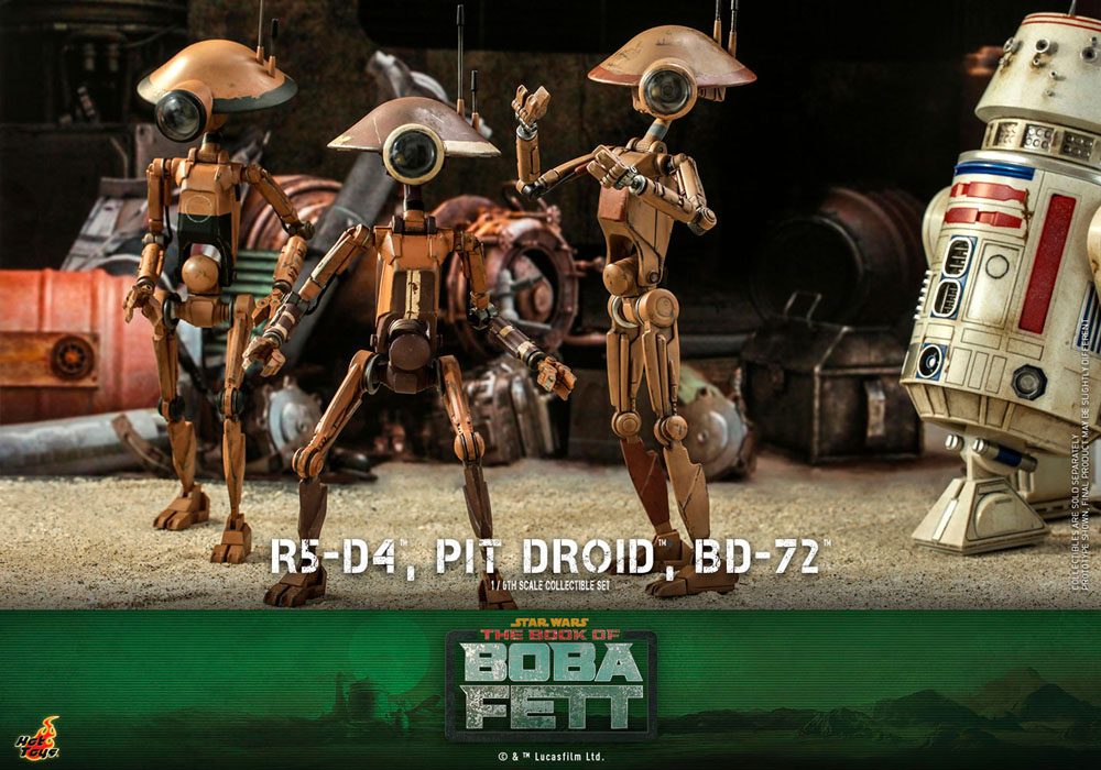 Star Wars The Mandalorian Action Figures 1/6 R5-D4, Pit Droid, & BD-72