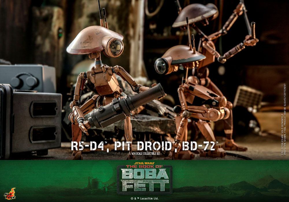 Star Wars The Mandalorian Action Figures 1/6 R5-D4, Pit Droid, & BD-72