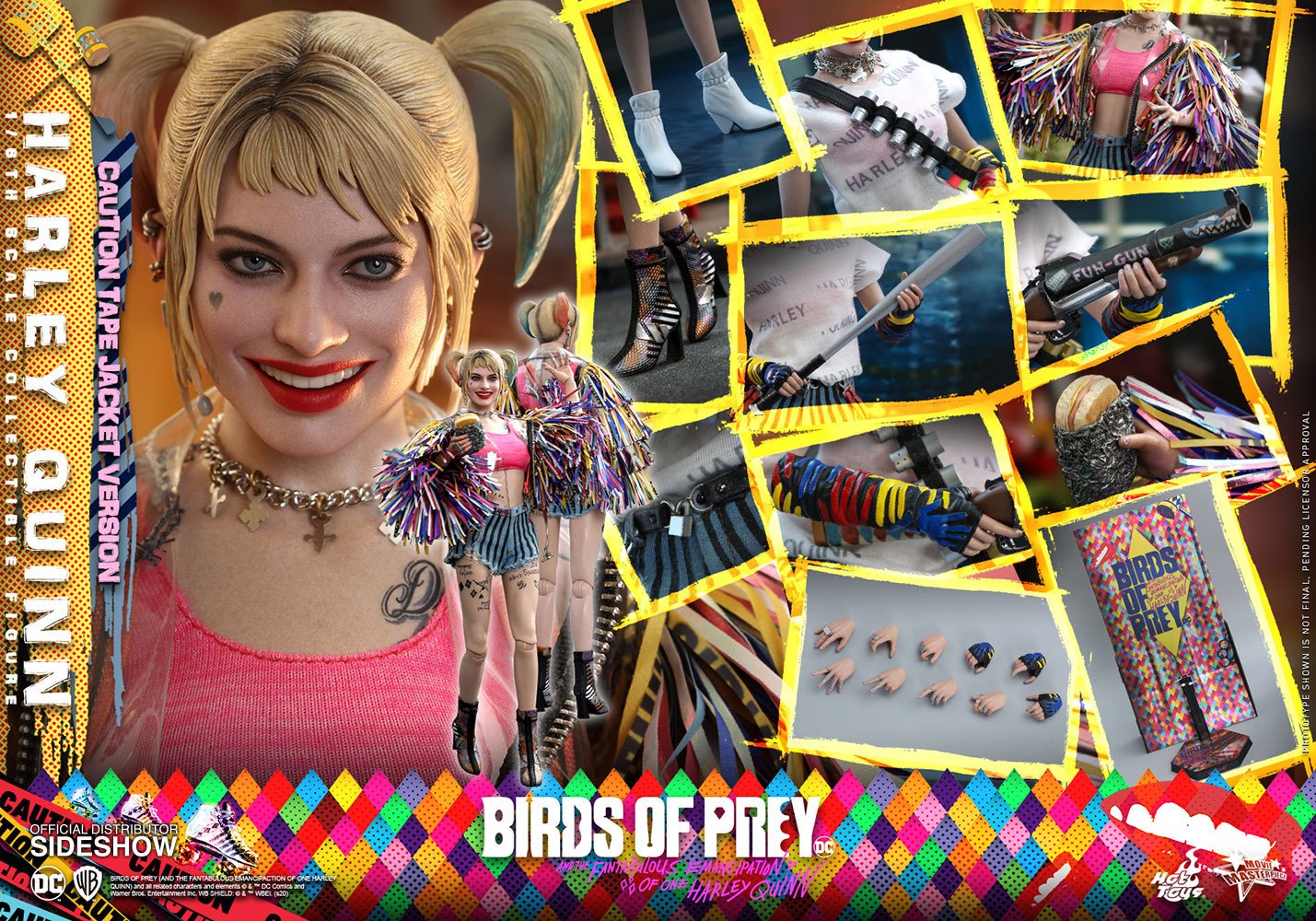 Birds of Prey Movie Masterpiece Action Figure 1/6 Harley Quinn (Caution Tape Jacket Version) 29 cm