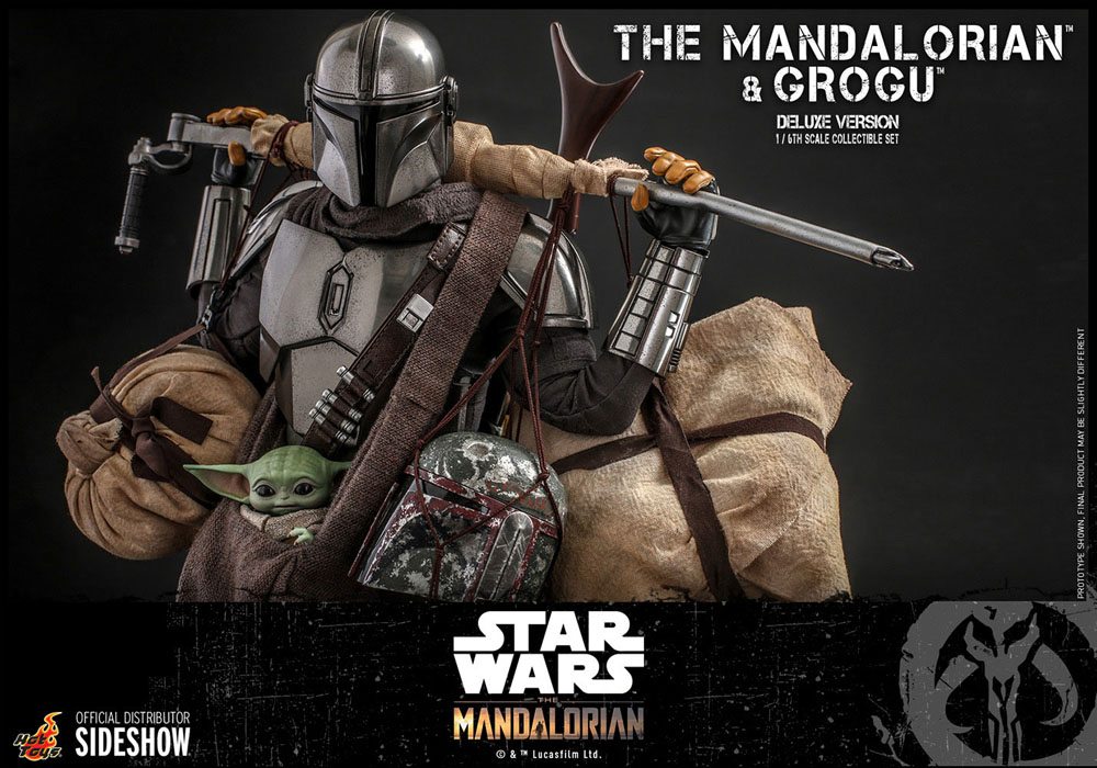 Star Wars The Mandalorian Action Figure 2-Pack 1/6 The Mandalorian & Grogu Deluxe Version 30 cm