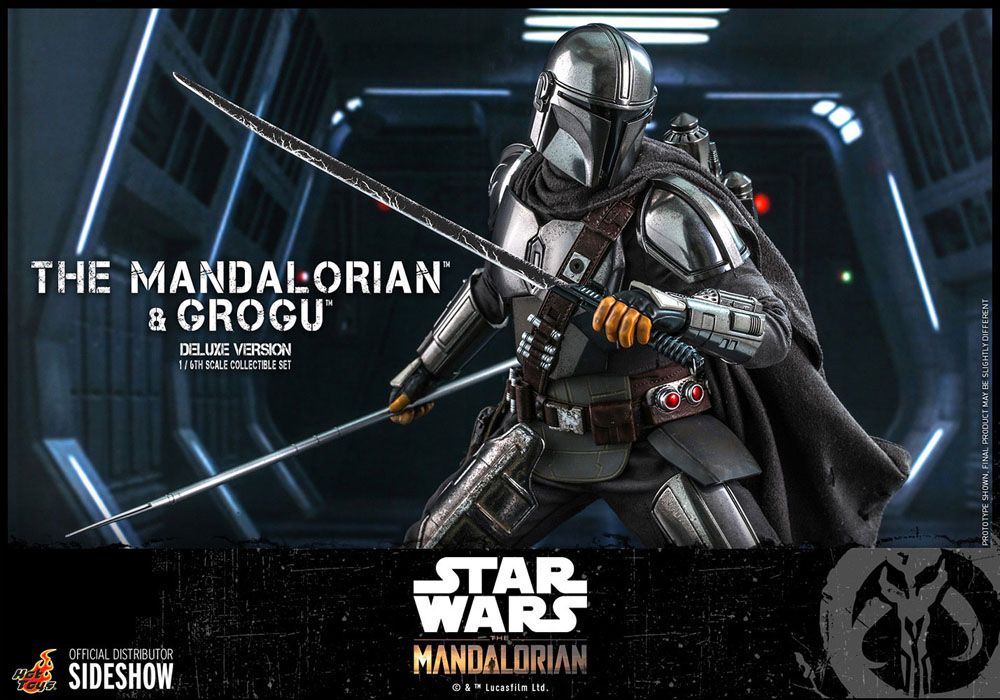 Star Wars The Mandalorian Action Figure 2-Pack 1/6 The Mandalorian & Grogu Deluxe Version 30 cm