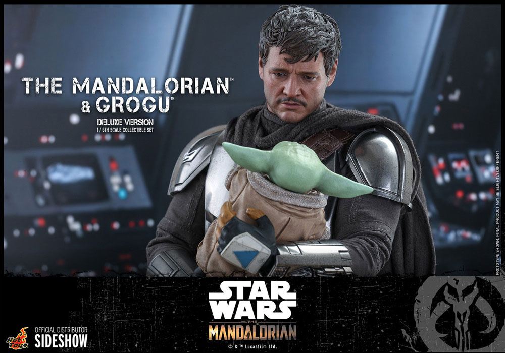 Star Wars The Mandalorian Action Figure 2-Pack 1/6 The Mandalorian & Grogu Deluxe Version 30 cm