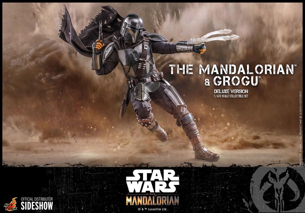 Star Wars The Mandalorian Action Figure 2-Pack 1/6 The Mandalorian & Grogu Deluxe Version 30 cm