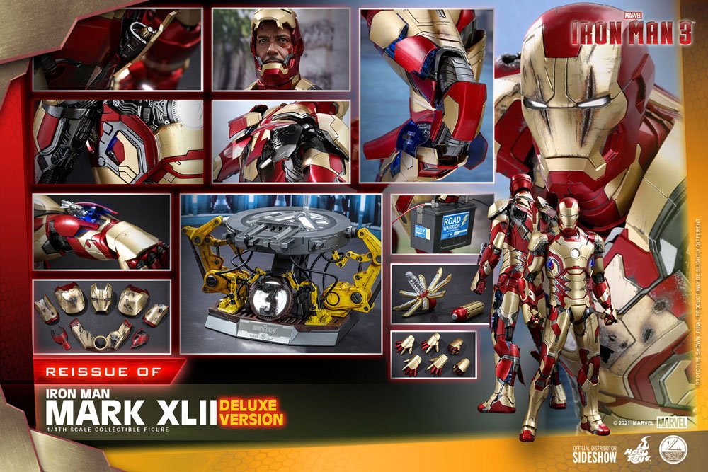 Iron Man 3 Action Figure 1/4 Iron Man Mark XLII Deluxe Ver. 49 cm