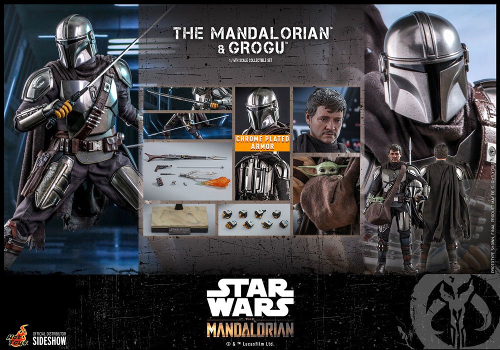 Star Wars The Mandalorian Action Figure 2-Pack 1/6 The Mandalorian & Grogu 30 cm