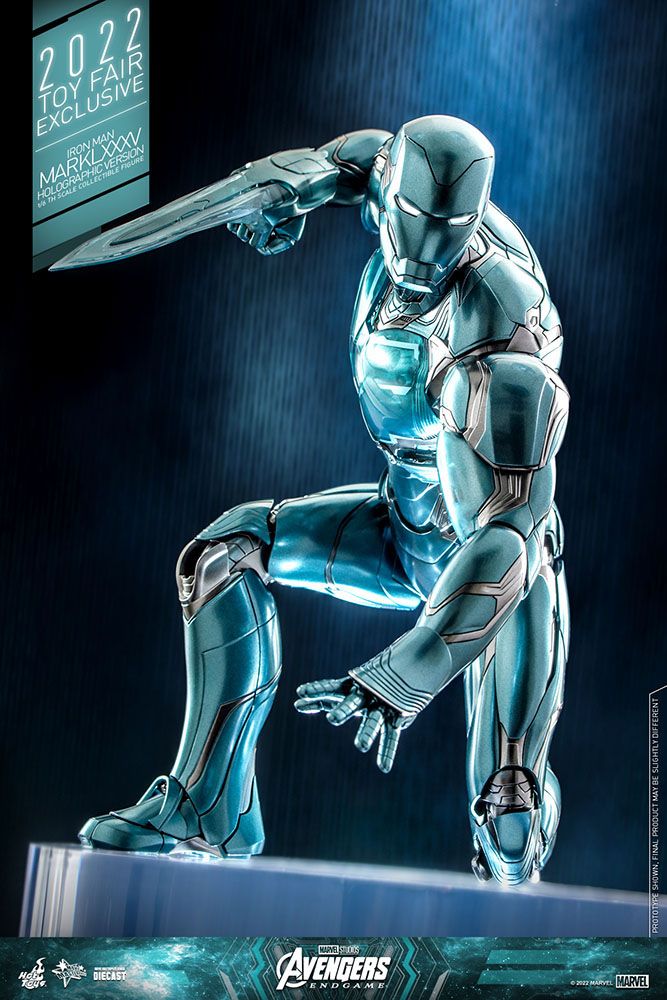 Avengers: Endgame Diecast Action Figure 1/6 Iron Man Mark LXXXV (Holographic Version) 2022 Toy Fair Exclusive 33 cm