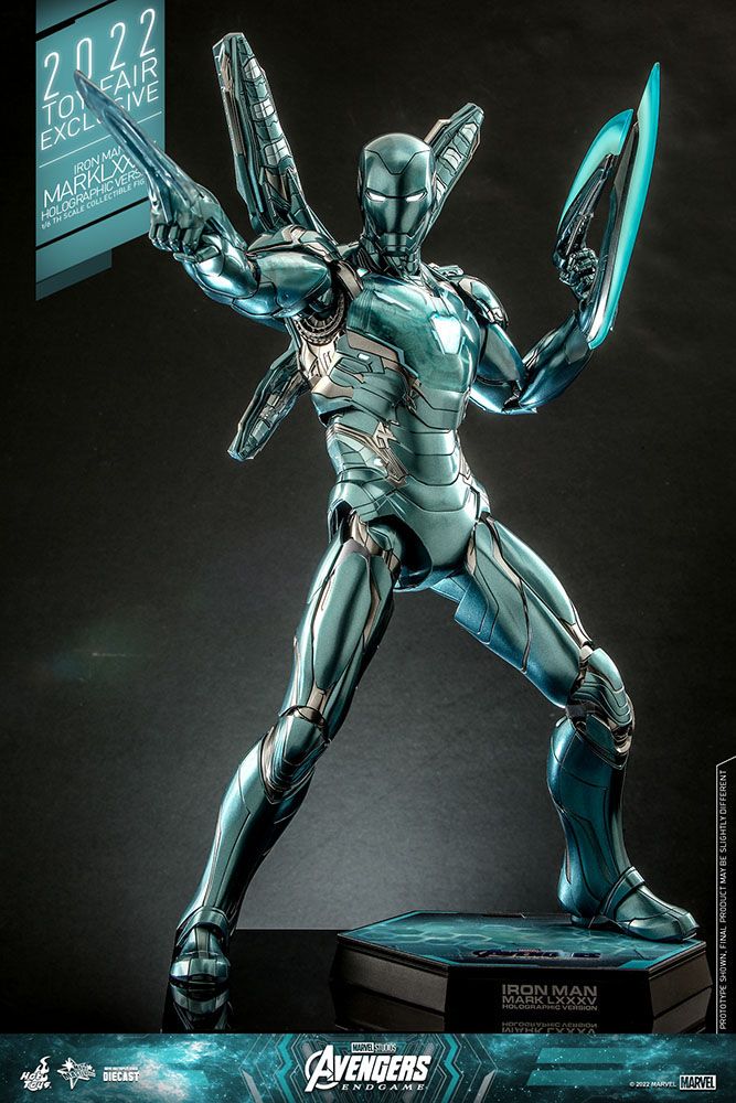 Avengers: Endgame Diecast Action Figure 1/6 Iron Man Mark LXXXV (Holographic Version) 2022 Toy Fair Exclusive 33 cm