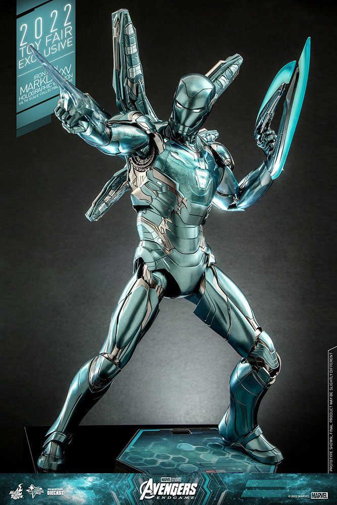 Avengers: Endgame Diecast Action Figure 1/6 Iron Man Mark LXXXV (Holographic Version) 2022 Toy Fair Exclusive 33 cm