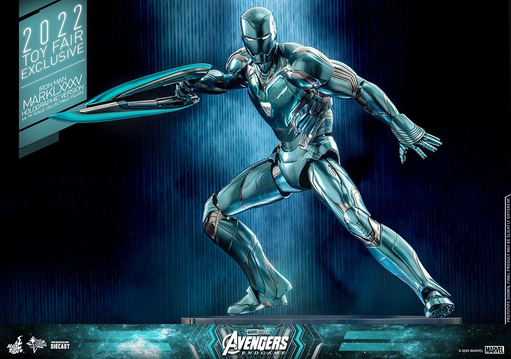 Avengers: Endgame Diecast Action Figure 1/6 Iron Man Mark LXXXV (Holographic Version) 2022 Toy Fair Exclusive 33 cm