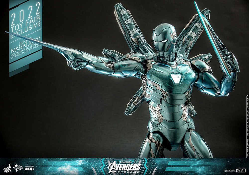 Avengers: Endgame Diecast Action Figure 1/6 Iron Man Mark LXXXV (Holographic Version) 2022 Toy Fair Exclusive 33 cm