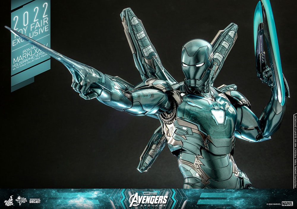Avengers: Endgame Diecast Action Figure 1/6 Iron Man Mark LXXXV (Holographic Version) 2022 Toy Fair Exclusive 33 cm