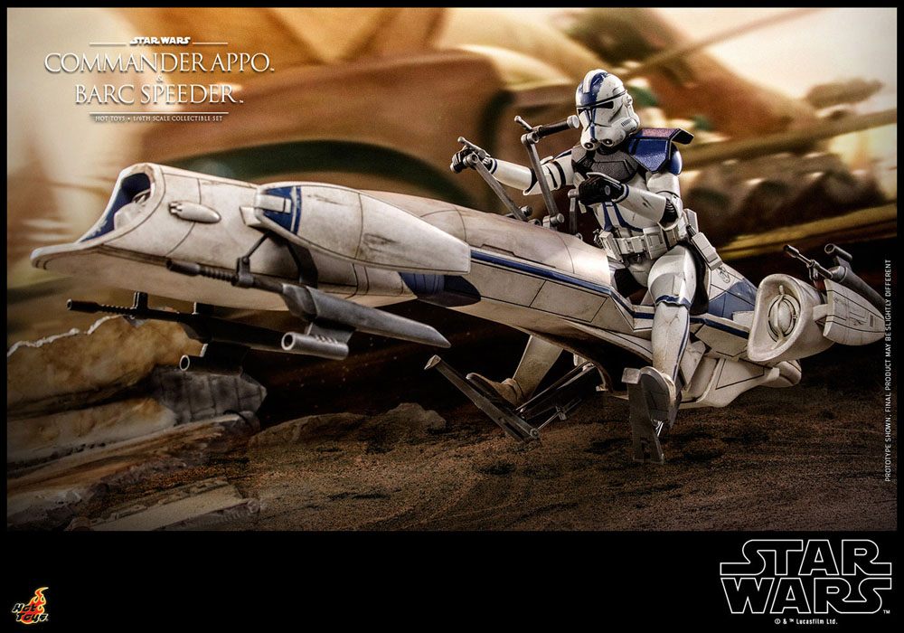 Star Wars The Clone Wars Action Figure 1/6 Commander Appo & BARC Speeder 30 cm