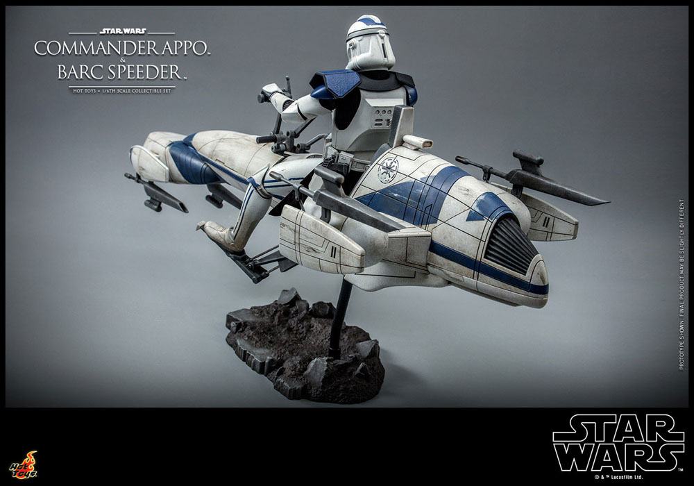 Star Wars The Clone Wars Action Figure 1/6 Commander Appo & BARC Speeder 30 cm