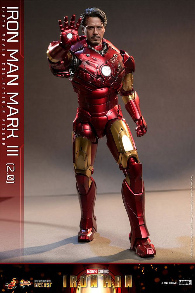 Iron Man Movie Masterpiece Series Diecast Action Figure 1/6 Iron Man Mark III (2.0) 32 cm
