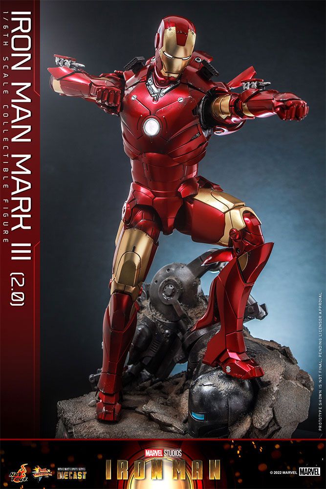 Iron Man Movie Masterpiece Series Diecast Action Figure 1/6 Iron Man Mark III (2.0) 32 cm